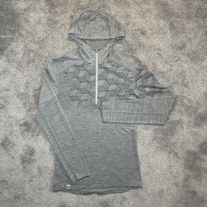 Icebreaker X Simon Beck Merino BodyFit 200 Long Sleeve 1/4 Zip Hoodie Mens Small